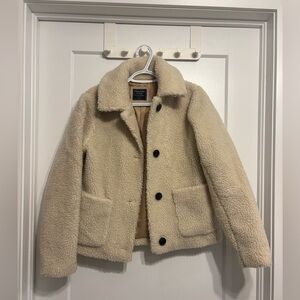 Abercrombie & Fitch Sherpa Button-Up Jacket